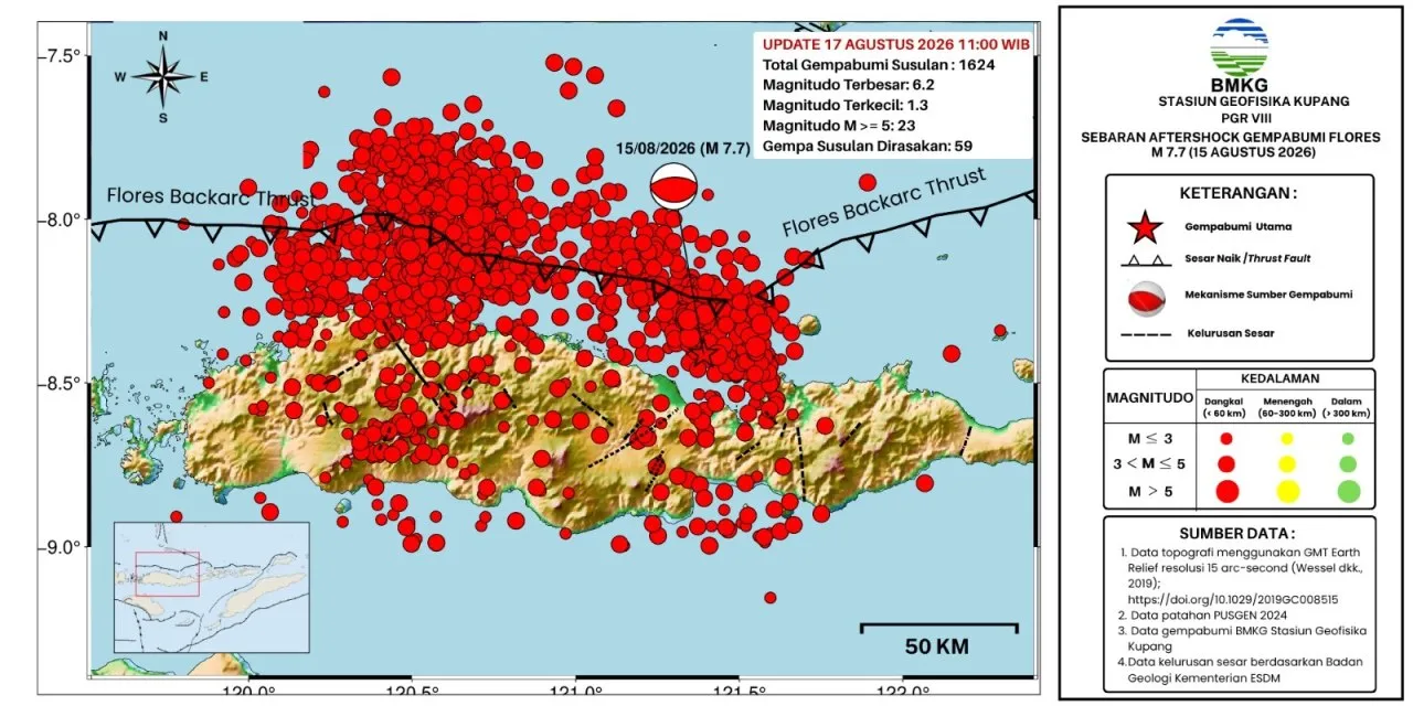 1.624 Gempa Susulan Pasca-Tsunami Flores Masih Guncang Wilayah Ini, BMKG Beri Imbauan Penting